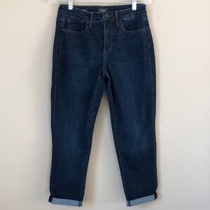 NYDJ Margot Girlfriend Jeans Dark Wash Size 6
